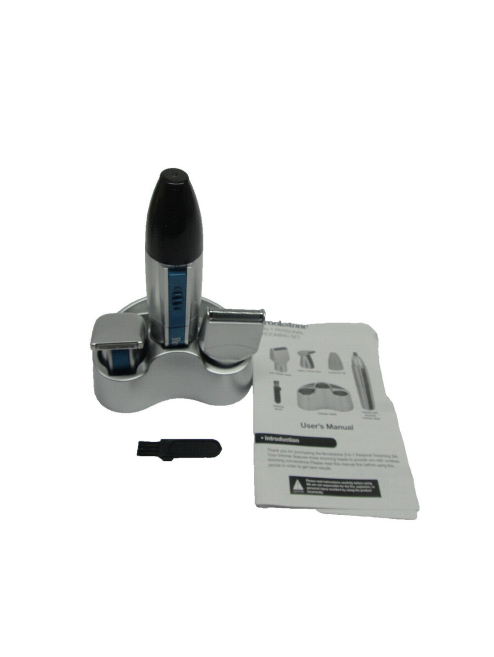 Brookstone 3 - 1 Personal Grooming Set Nose Ear Cordless Foil Shaver & Trimmer
